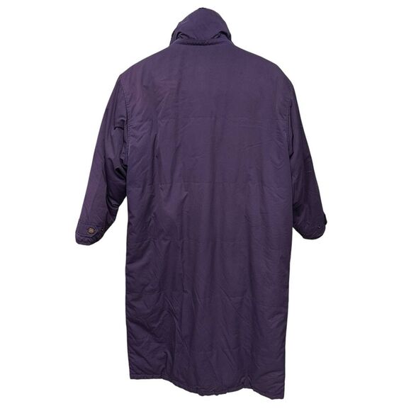VTG Eddie Bauer Goose Down Fur Collar Women's Trench Coat Parka Size XL Purple‎ - Picture 7 of 14